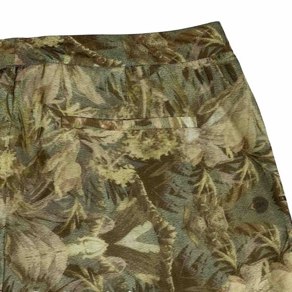 Floral Rayon Blend Pants Women's 4 Green Multi Allover Flower Print - Picture 16 of 16